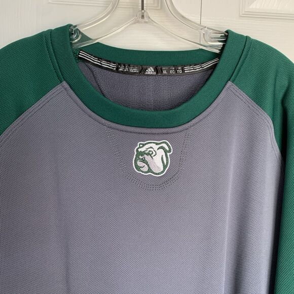 Men Adidas clima Warm Fleece XL Green & Gray Pullover Sweater Polyester - Picture 3 of 16